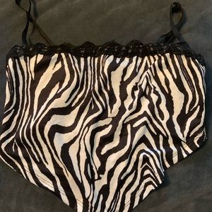 Zebra bandana top